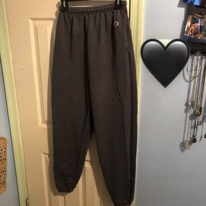 Dark grey Champion sweat pants. Medium